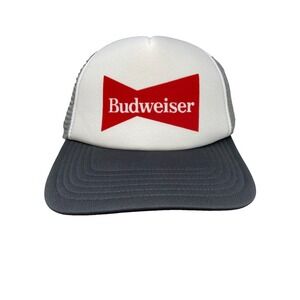 New Budweiser Hat Mesh Trucker Snapback Baseball Cap Hat Red White